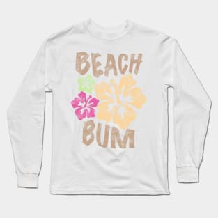 Vintage Y2K Beach Girl Hibiscus Flower Aesthetic Long Sleeve T-Shirt